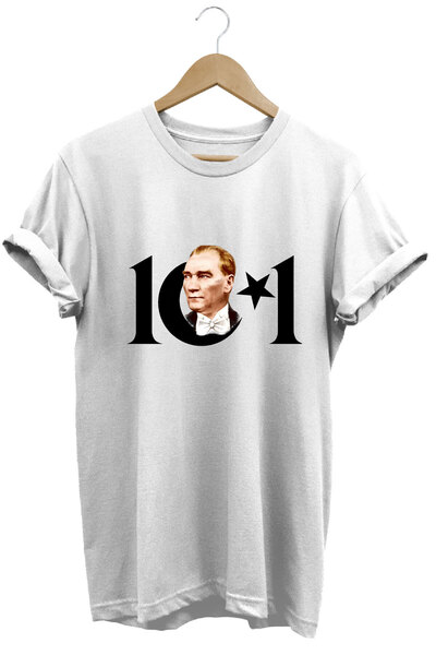 The Baski 29 octombrie Atatürk Republic 101 Years Old Print 100% bumbac trico...