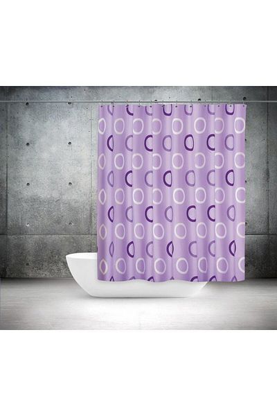 Zethome Κουρτίνα μπάνιου Lilac Single Wing - 1x180x200 Ring Gift, 5033 Model Κουρτίνα μπάνιου