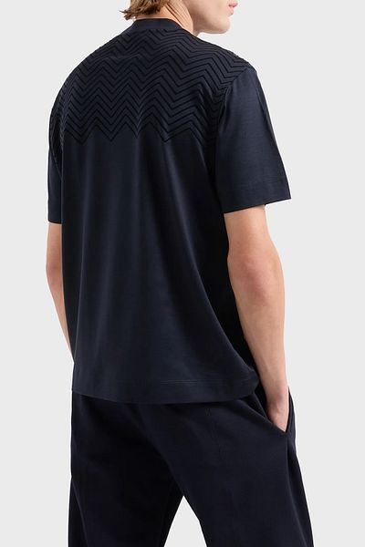 Emporio Armani Мъжка памучна тениска с кръгло деколте - стандартна кройка 6D1T91 1JOSZ 0920