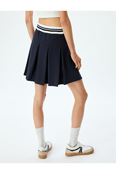Koton Lastik Detaylı Mini Pileli Etek