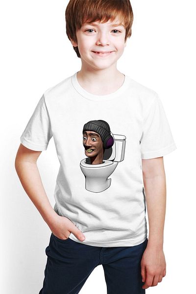 Hilosh Skibidi Toilet Printed Unisex Children's T-Shirt H011