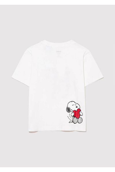 Mavi Tricou alb cu imprimeu Snoopy Regular Fit 7610243 -70057