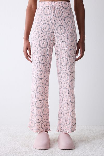 Penti Dreamy Printed Dusty Rose Pink Trousers Pyjama Bottoms