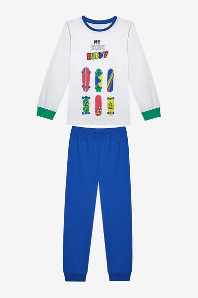 Penti Born To Skate 2-teiliges mehrfarbiges Pyjama-Set für Jungen aus Baumwolle