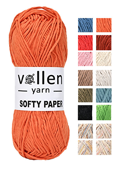vollen yarn Yumuşak Rafya Kagit Ip,hobi Ipi,tığ Işi,el Örgü Ipi,çanta,supla V...