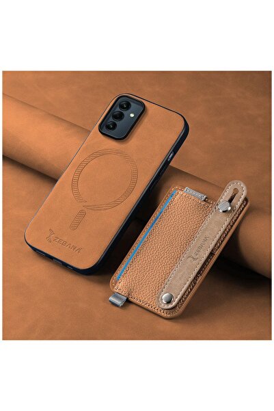 Zebana Samsung Galaxy A24 Uyumlu Kılıf M-safe 2in1 Kartlıklı Best Deri Kılıf ...