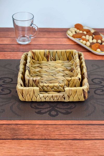 AVANTAGE HOME Aiden - Държач за салфетки от ракита с воден зюмбюл, 2 части
