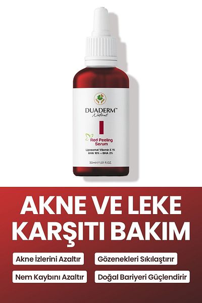 Duaderm Anti-Acne, Repair Red Peeling Serum (AHA 10% BHA 2% Liposomal VitE 1%) 30ml