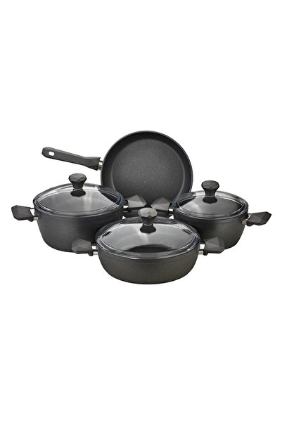 Pierre Cardin 7 Parça Graniks Granit Tencere Seti Platin