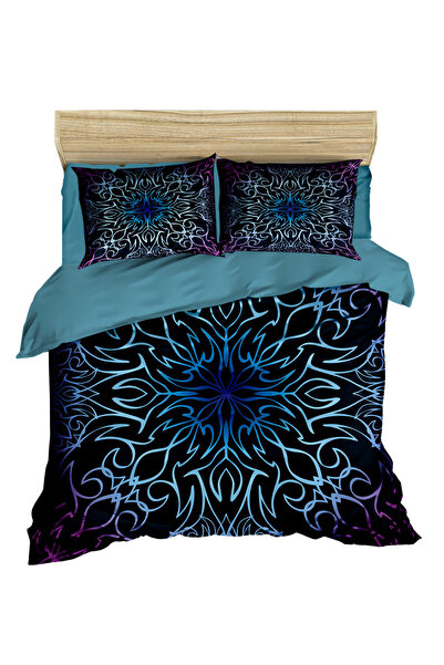Fabeteks Mandala Pattern 3D Digital Double Bedding Set