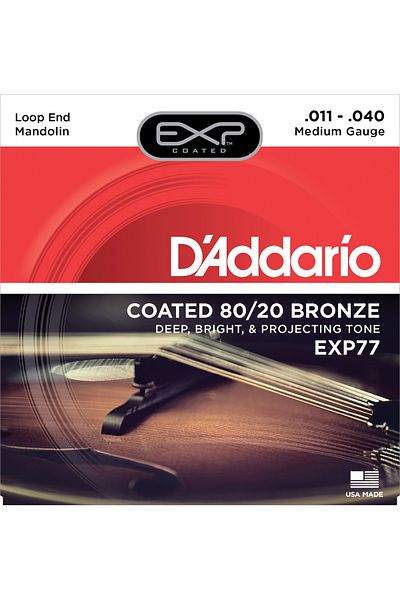 Daddario طقم سلسلة مندولين موديل 11-40 - مطلي EXP، 80/20 برونزي