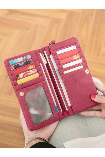 rinkadoll Bileklikli Yumuşak Deri Kullanışlı Pembe Cüzdan Yeni Sezon