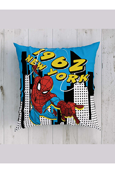 Taç Lisanslı Kırlent Spiderman City 40x40