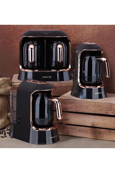 KORKMAZ Deluxe Black Rose Coffee Machine - Automatic, Kahvekolik A860-09