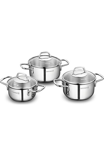 KORKMAZ Perla Junior 3'lü Tencere Takımı A1650