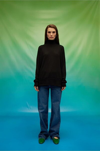 TUBİA Γυναικείο μαύρο μπλουζάκι με ζιβάγκο