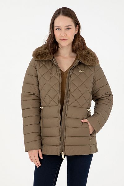 U.S. Polo Assn. Women's Khaki Coat 50291021 -Vr027