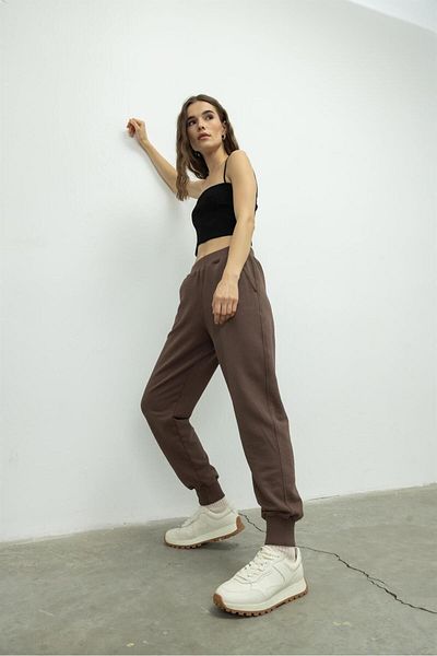 TUBİA Γυναικείο Bitter Brown Elastic Jogger Sweatpants