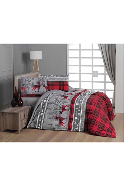 First Choice Flanel Nevresim Takımı Happiness Red Çift Kişilik