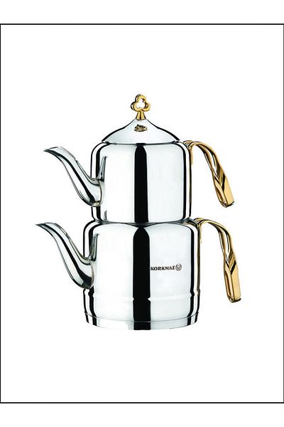 KORKMAZ A212 Gold Çintemani Teapot Set