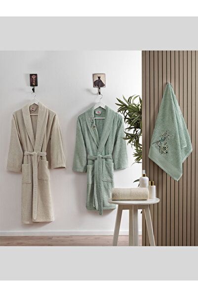 Taç Soft Bambu Aile Seti Spring Yeşil-Kahve