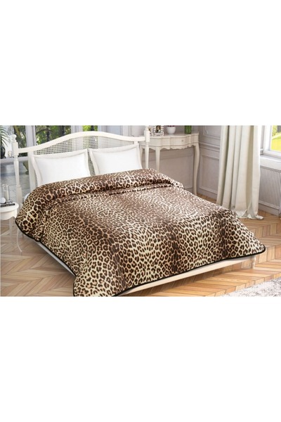 Taç Blanket Leopard Brown Single