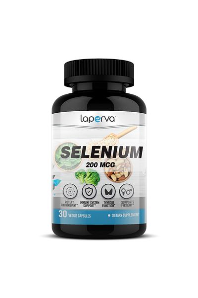Laperva Selenium, 30 Veggie Capsules, 200 mg