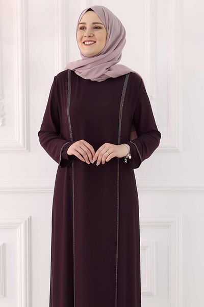 Amine Hüma Βραδινό φόρεμα Lavin Hijab Plum