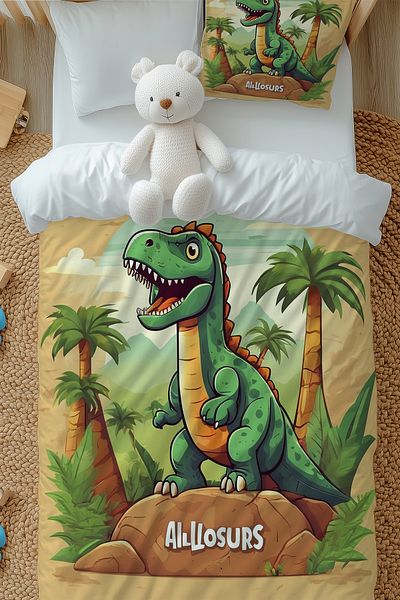 Else Dekor Σετ Παπλωματοθήκη για αγόρι με μοτίβο Dinosaur με μαξιλαροθήκη