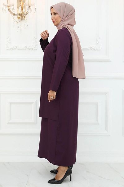 Amine Hüma Βραδινό φόρεμα Nisa Plum