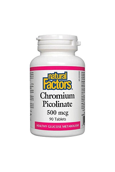 Natural Factors بيكولينات الكروم، 500 ميكروجرام، 90 قرصًا