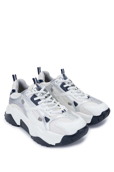 Tamer Tanca Women's Vegan White/Navy Blue Sneakers & Sneakers