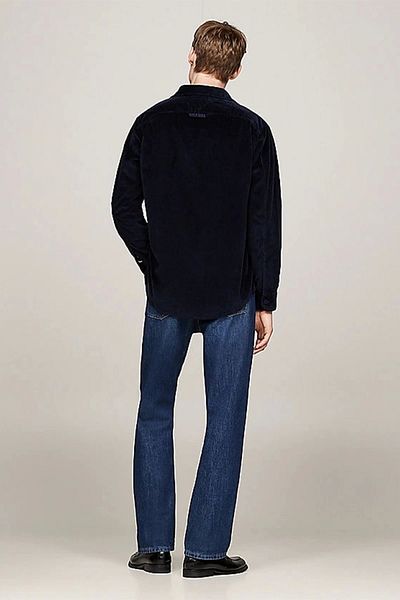 Tommy Hilfiger Men's Navy Blue Velvet Shirt
