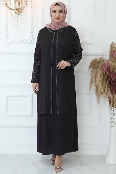 Amine Hüma Βραδινό φόρεμα Suzan Μαύρο