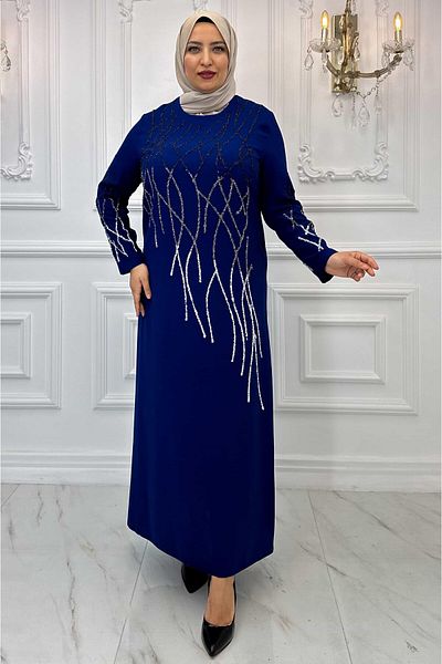 Amine Hüma Βραδινό φόρεμα Indigo Hijab - Berrin