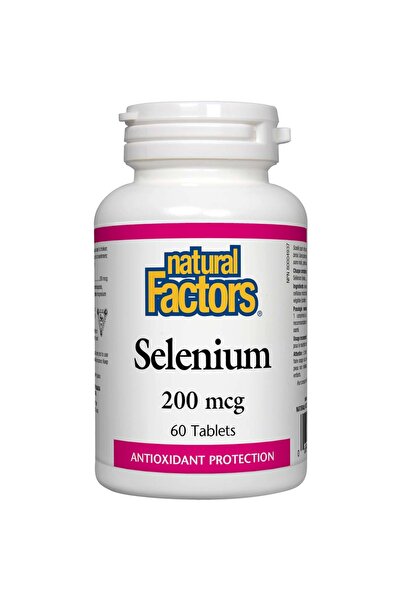 Natural Factors سيلينيوم، 200 ميكروجرام، 60 قرصًا