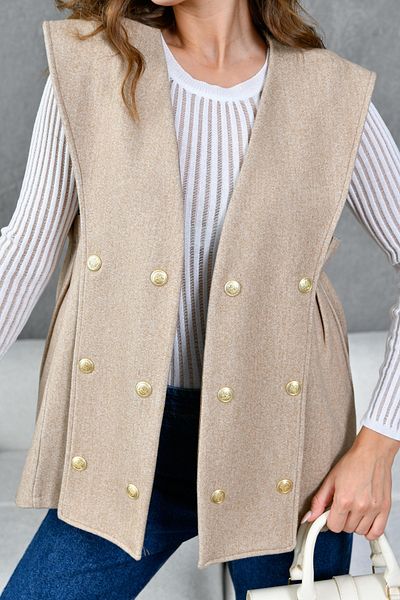 Miss Allos Women's Soft Stamp Vest with Side Gather Detail
