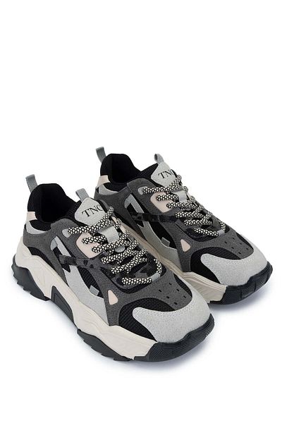 Tamer Tanca Women's Vegan Ice/Black Sneakers & Sports Shoes
