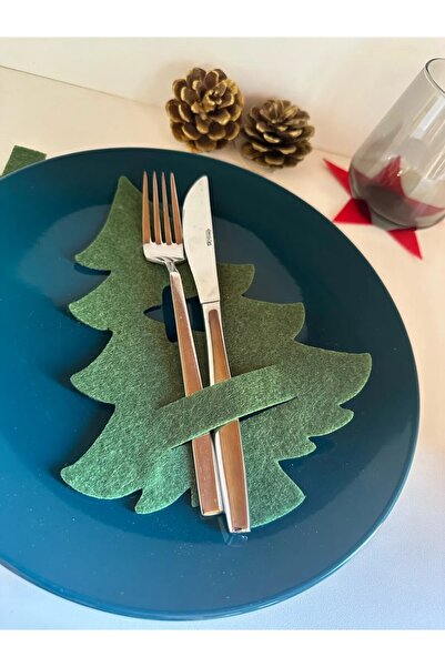 YILBAŞI SÜSÜ Green 6 Pieces Decorative Pine Tree - Tableware and Christmas De...