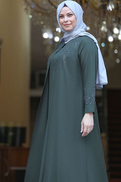 Amine Hüma Βραδινό φόρεμα Başak Χακί