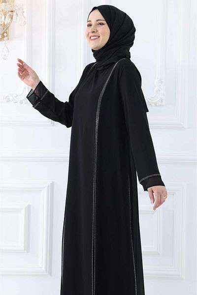 Amine Hüma Βραδινό φόρεμα Lavin Hijab Μαύρο