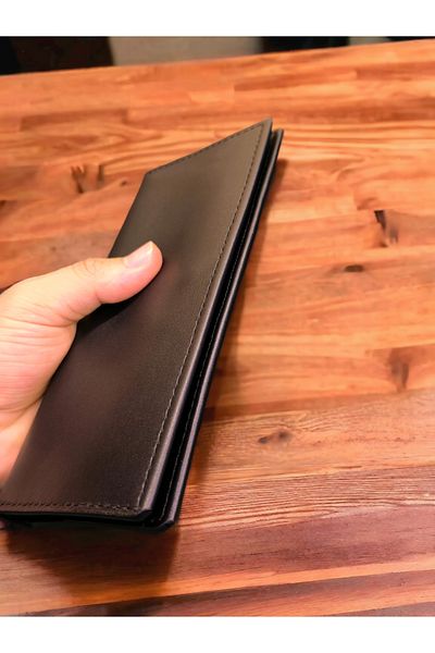 CRASSULA PREMIUM LEATHER Genuine Leather Handmade Zippered Clutch Bag Portfolio Wallet