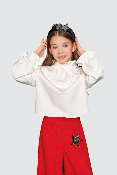 Lia Lea BG Store بلوزة بيضاء للفتيات