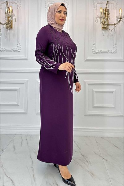 Amine Hüma Βραδινό φόρεμα Hijab Berrin Plum