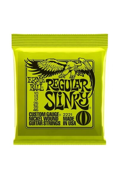 Ernie Ball P02221 Elektro Gitar Teli Regular Slinky Nickel 10-46