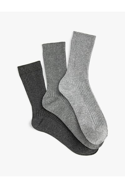 Koton Șosete 3 piese texturate multicolore