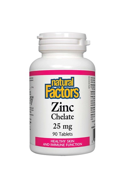Natural Factors Zinc Chelate, 25 mg, 90 Tablets
