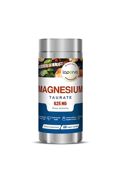 Laperva Magnesium Taurate, 60 Veggie Capsules, 625 mg