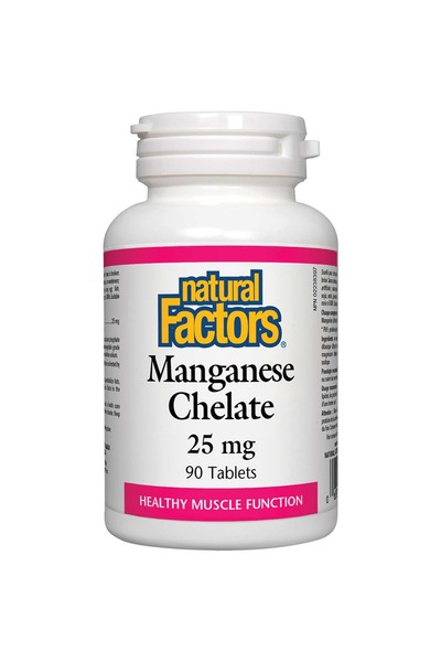 Natural Factors Manganese Chelate, 25 mg, 90 Tablets