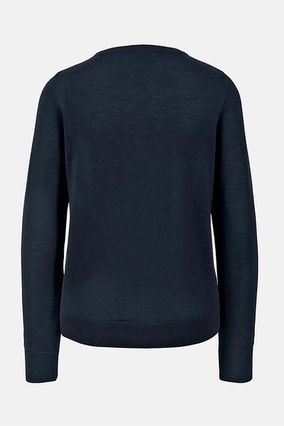 Tchibo Women Crew Neck Knitted Sweater, Navy